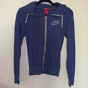 Nike Zip Up Heather Blue Sweatshirt